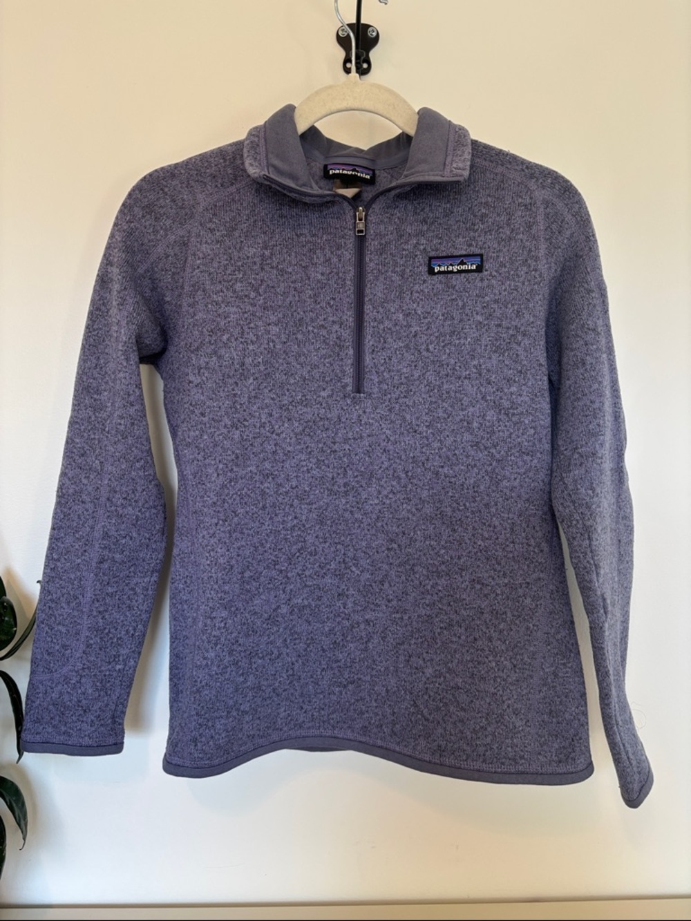Patagonia Purple Heather Half-Zip Fleece Pullover | S |